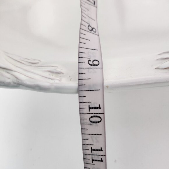 VTG Tadinate Italy Signed Baroque Ceramic Vegetable Design Oval Serving Bowl - Picture 8 of 9